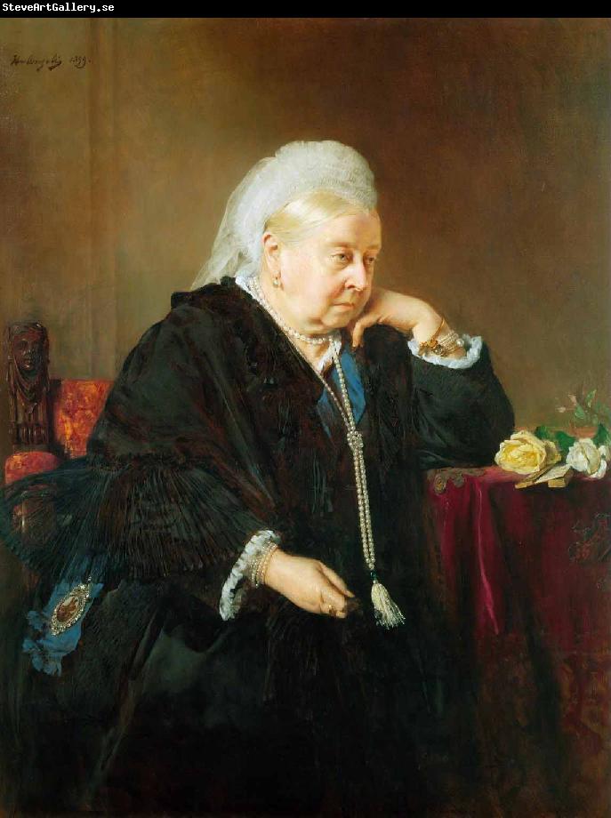 Heinrich von Angeli Portrait of Queen Victoria as widow